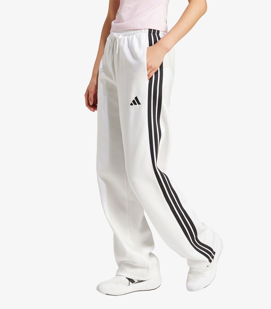 Adidas Essentials 3-Stripes Open-Hem Fleece Joggers