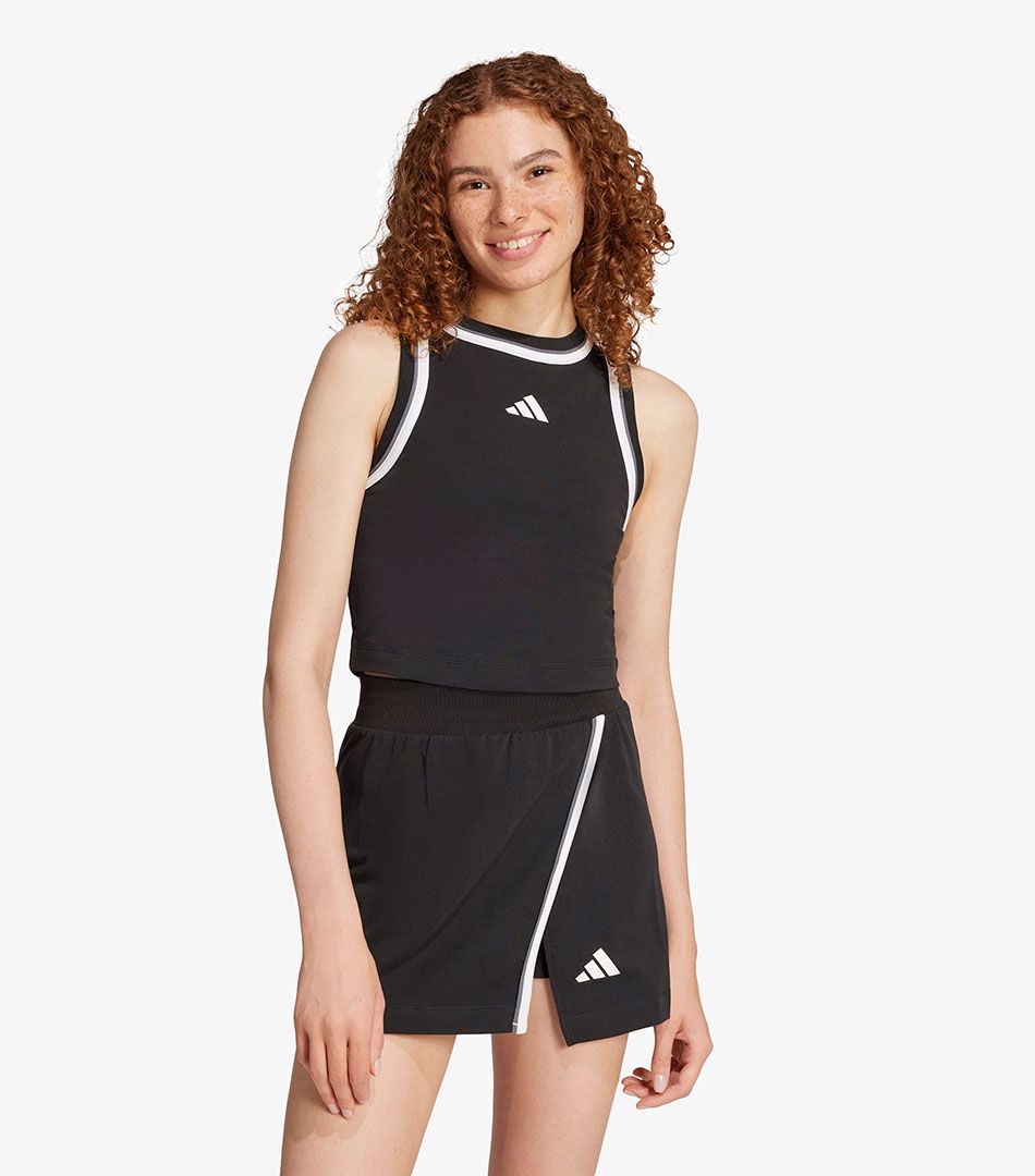 Adidas Essentials Color-Pop Cotton Crop Tank Top