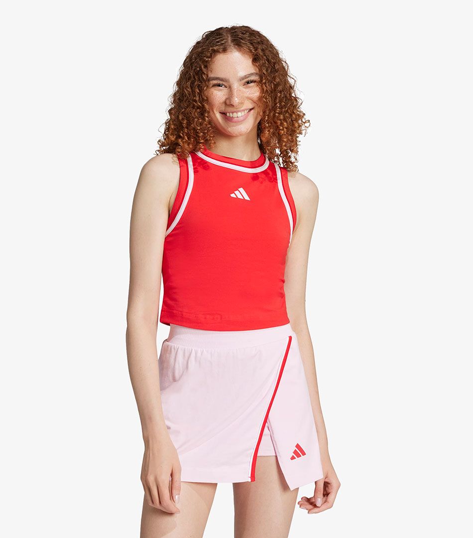 Adidas Essentials Color-Pop Cotton Crop Tank Top