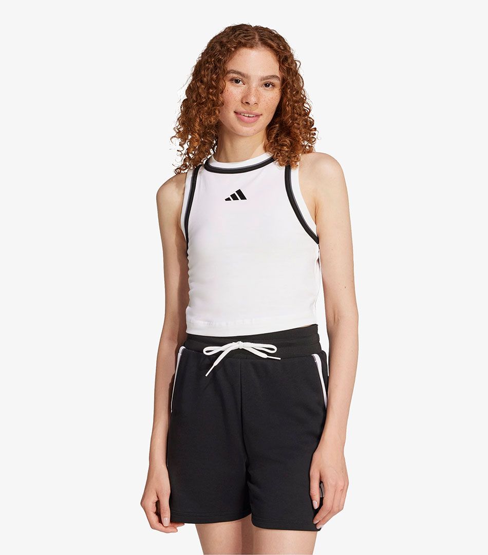 Adidas Essentials Color-Pop Cotton Crop Tank Top