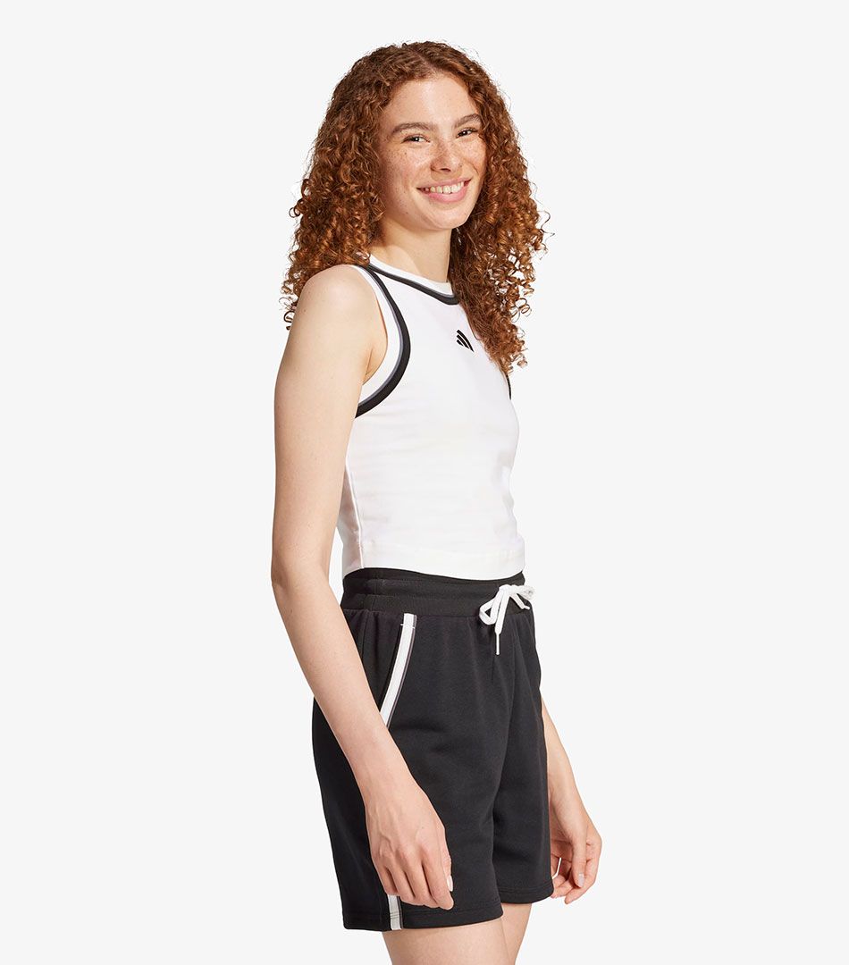 Adidas Essentials Color-Pop Cotton Crop Tank Top