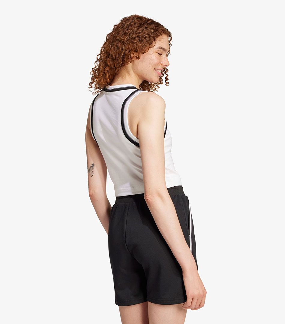 Adidas Essentials Color-Pop Cotton Crop Tank Top