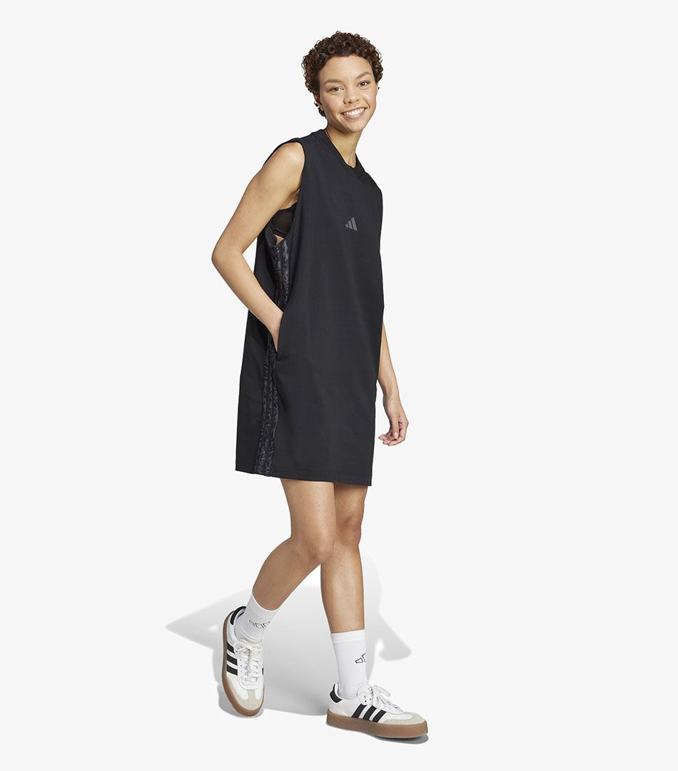 Adidas Essentials 3 Stripes Print Dress