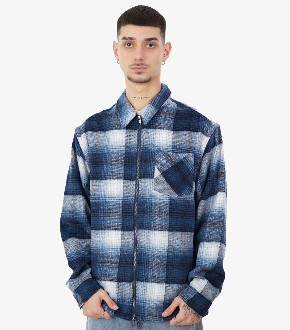 The Hundreds Don Plaid Zip Shacket