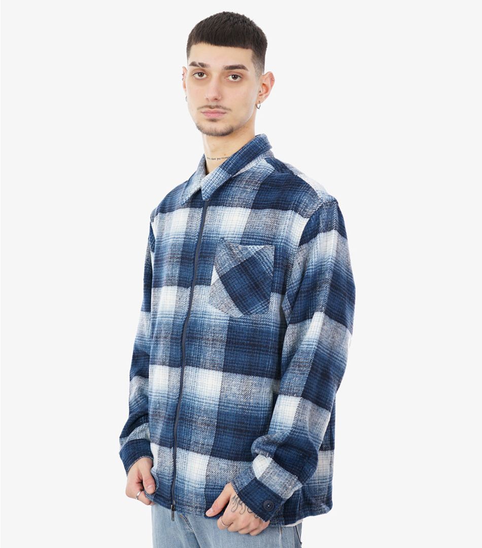 The Hundreds Don Plaid Zip Shacket