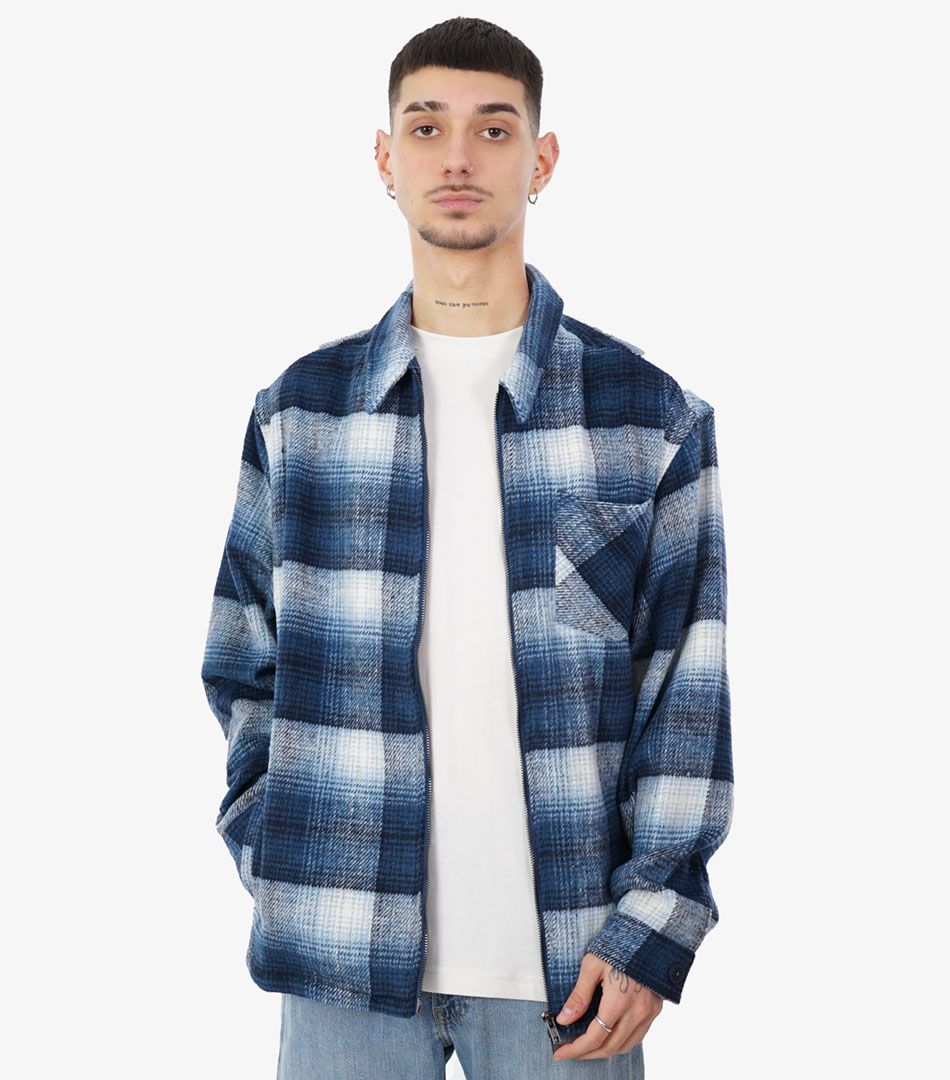 The Hundreds Don Plaid Zip Shacket