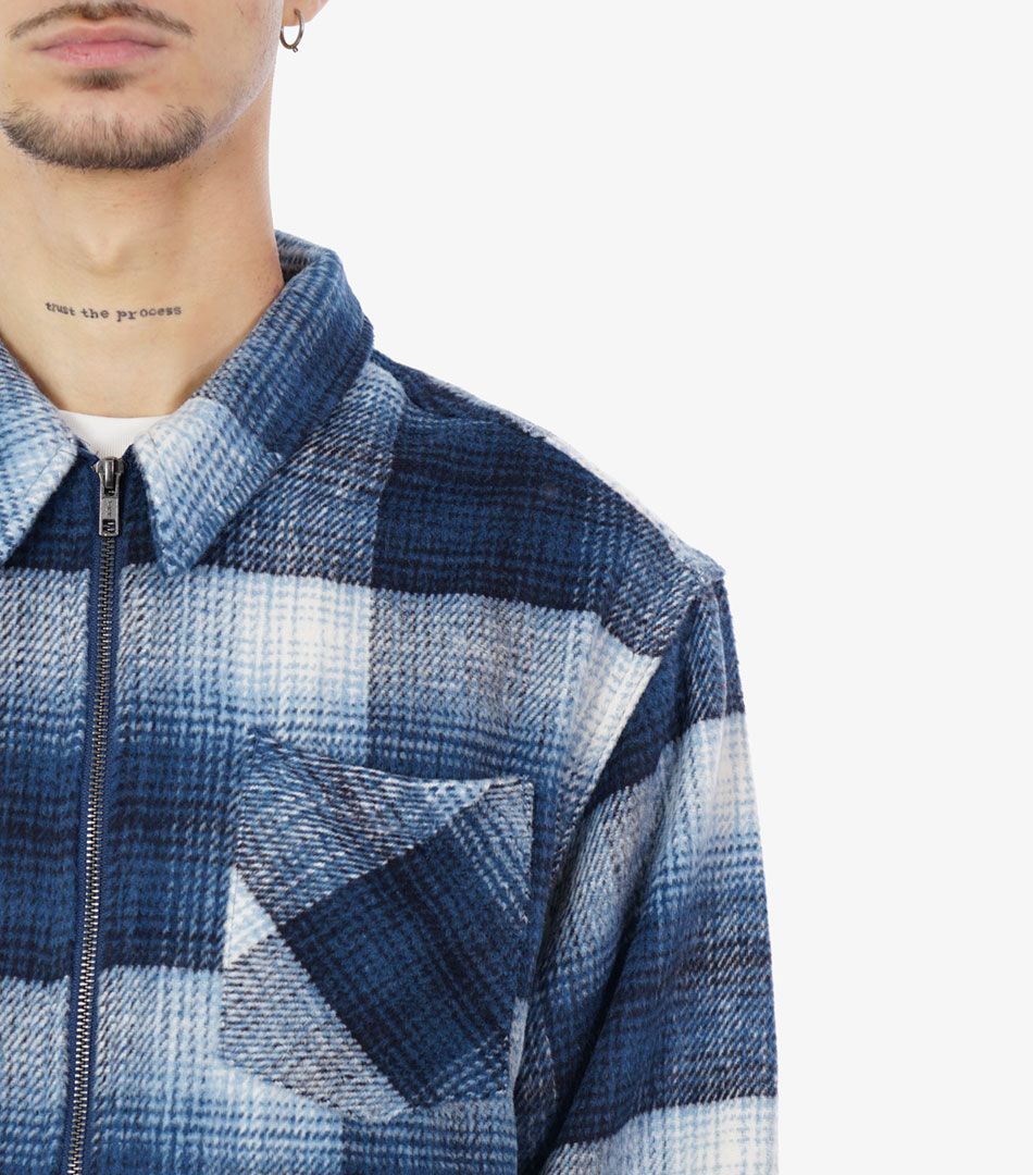 The Hundreds Don Plaid Zip Shacket