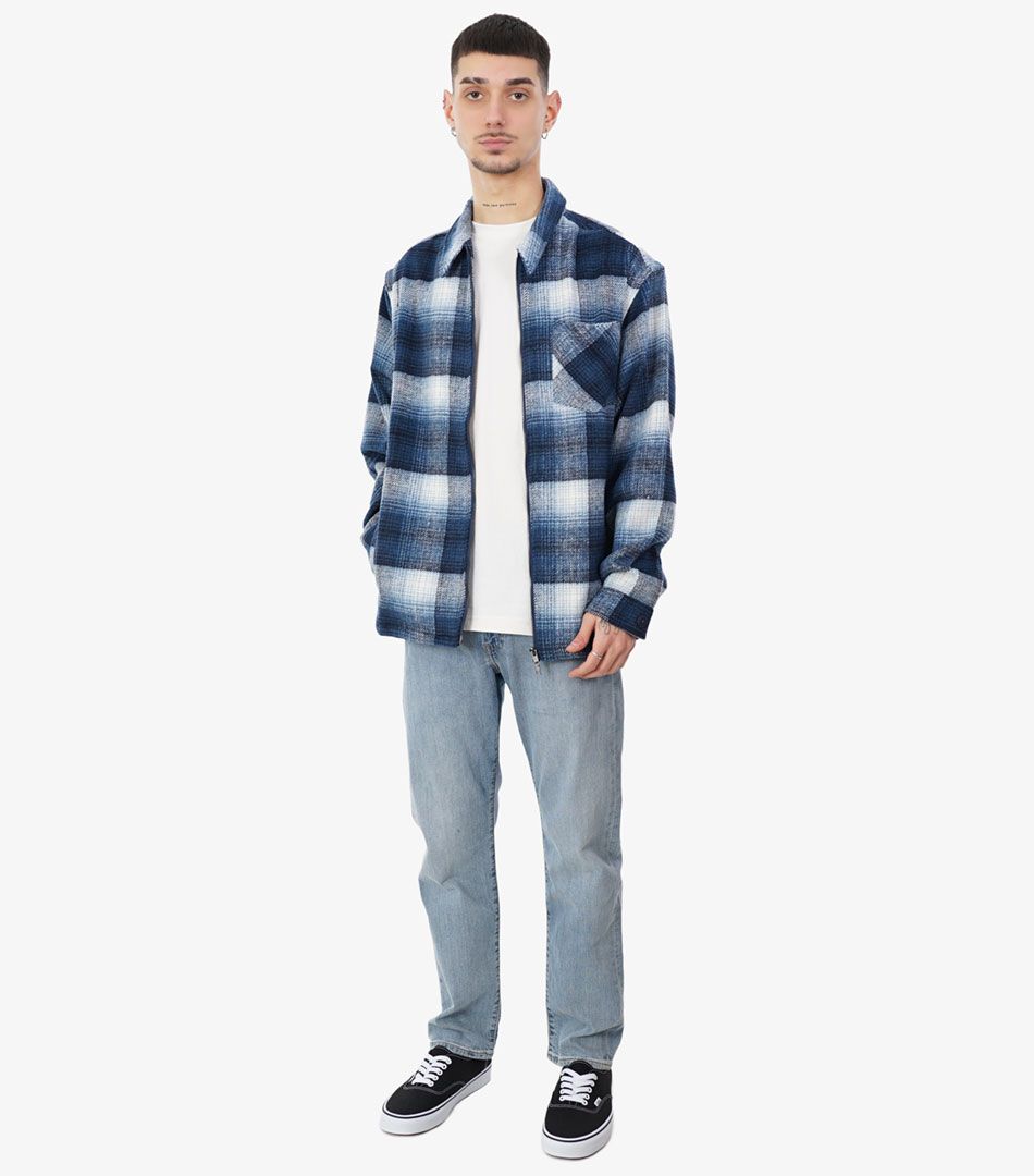 The Hundreds Don Plaid Zip Shacket