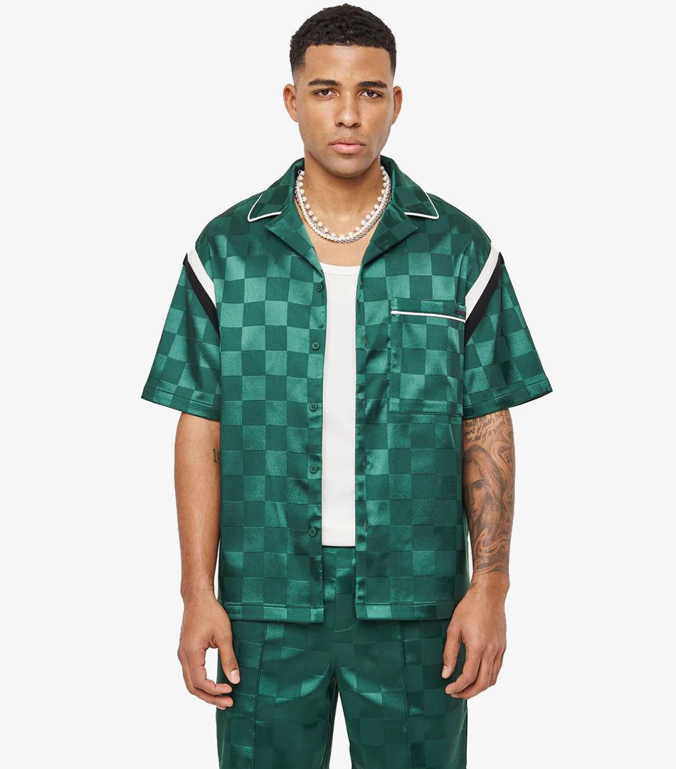 The Couture Club Tonal Checkerboard Resort Shirt