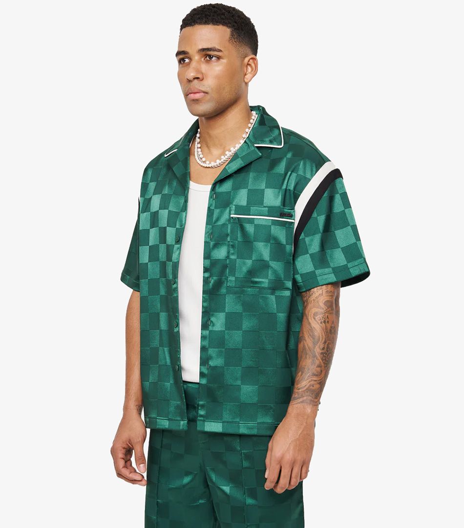 The Couture Club Tonal Checkerboard Resort Shirt