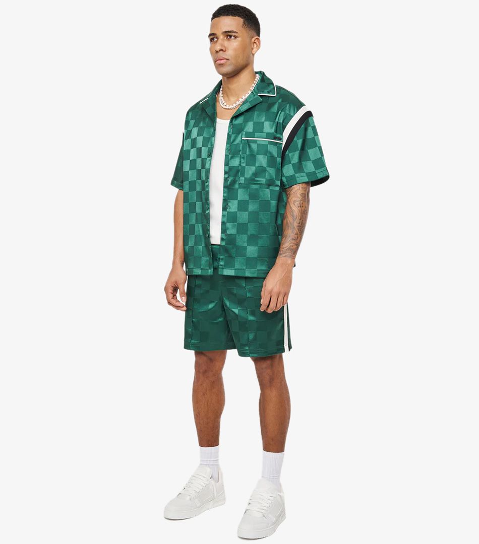 The Couture Club Tonal Checkerboard Resort Shirt