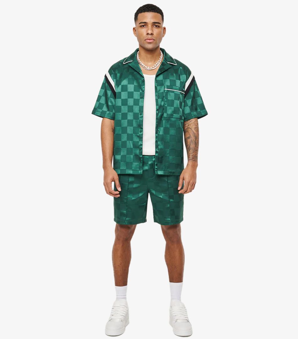 The Couture Club Tonal Checkerboard Resort Shirt