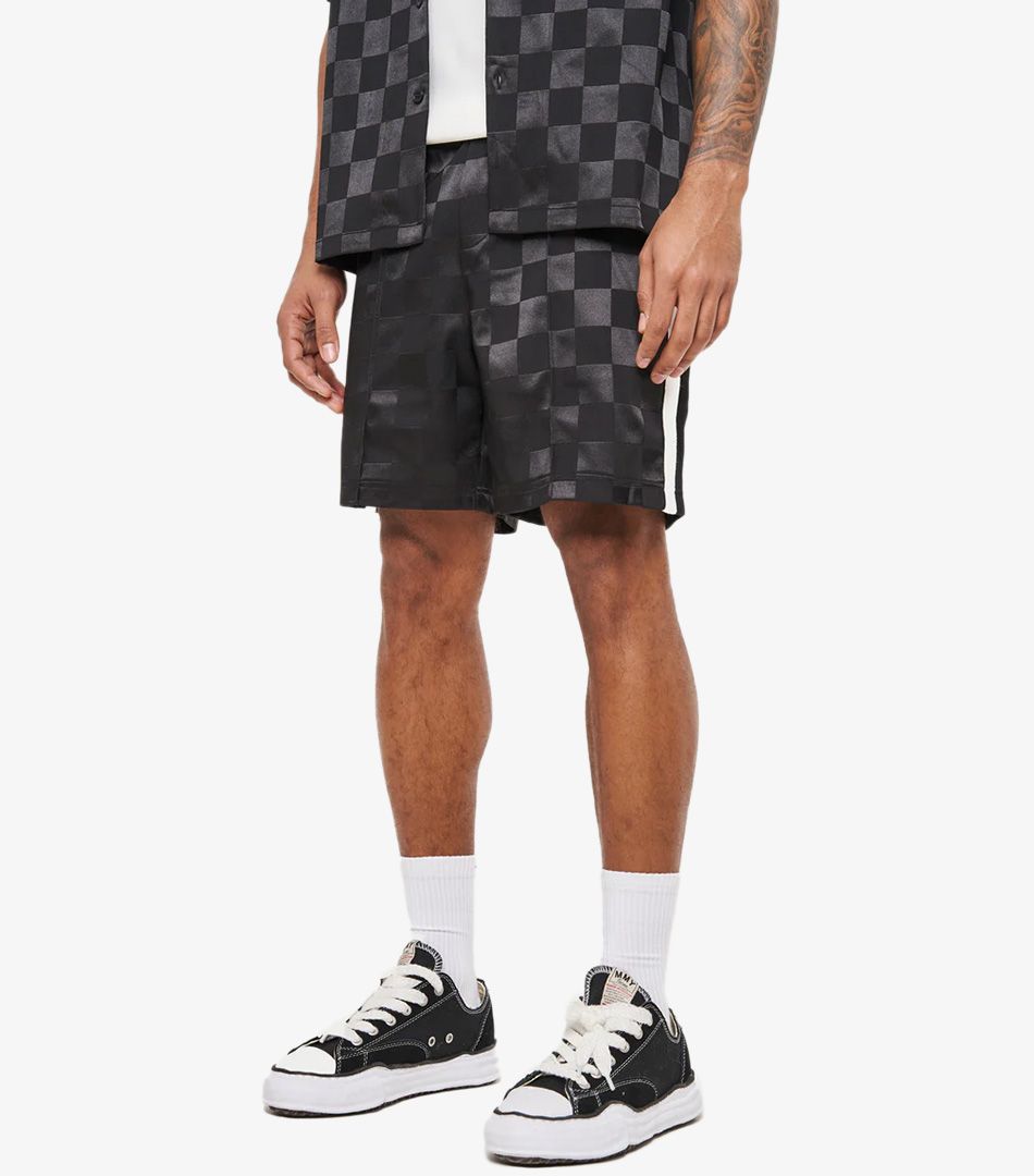 The Couture Club Tonal Checkerboard Resort Short