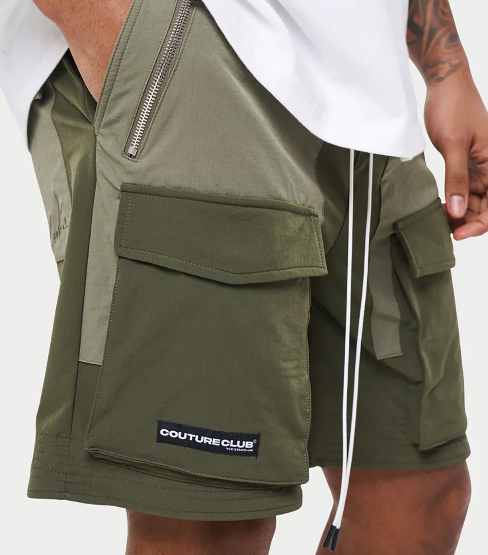 The Couture Club Panelled Cargo Shorts